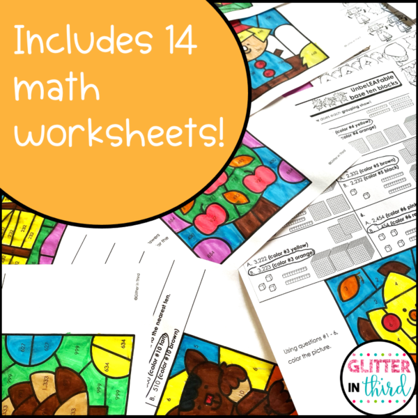 3rd Grade Fall Math Worksheets