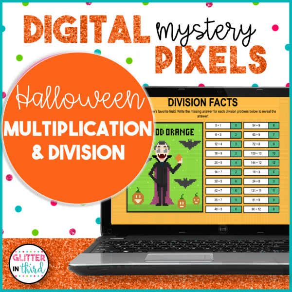 Halloween Multiplication & Division Pixel Art Activities