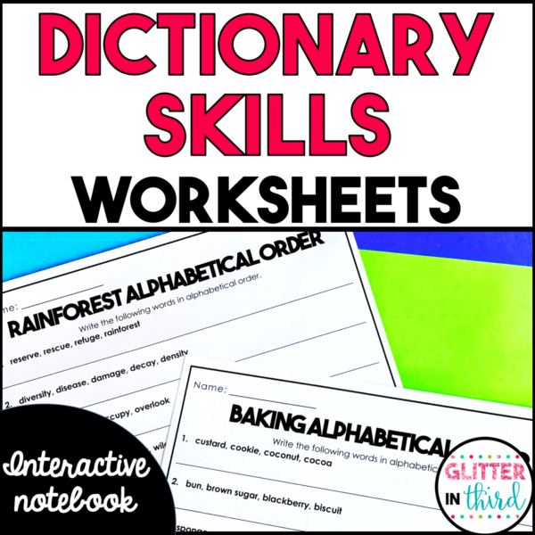 Dictionary skills worksheets