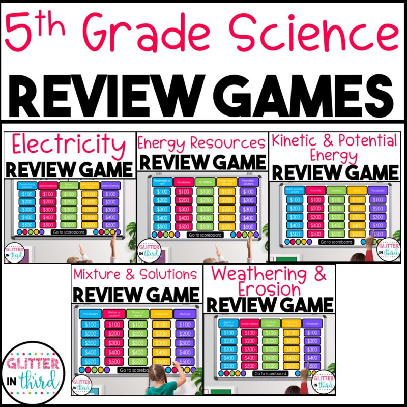 5th Grade Science Jeopardy SOL Review Game BUNDLE