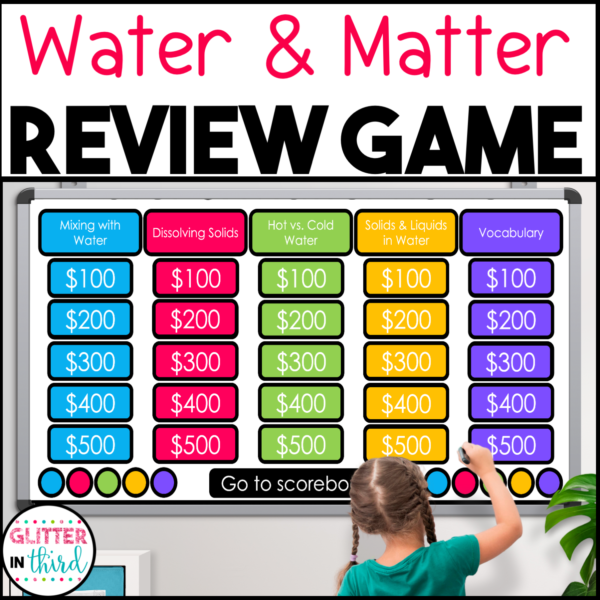 Water & Matter Science SOL 3.3 Jeopardy Review Game Activity