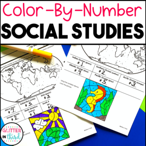 3rd Grade Social Studies Color-By-Number Worksheets