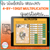 Thanksgiving 4 Digit by 1 Digit Multiplication Pixel Art Activities ...