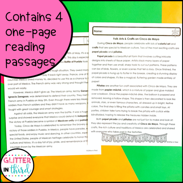 Cinco de Mayo Reading Comprehension Passages