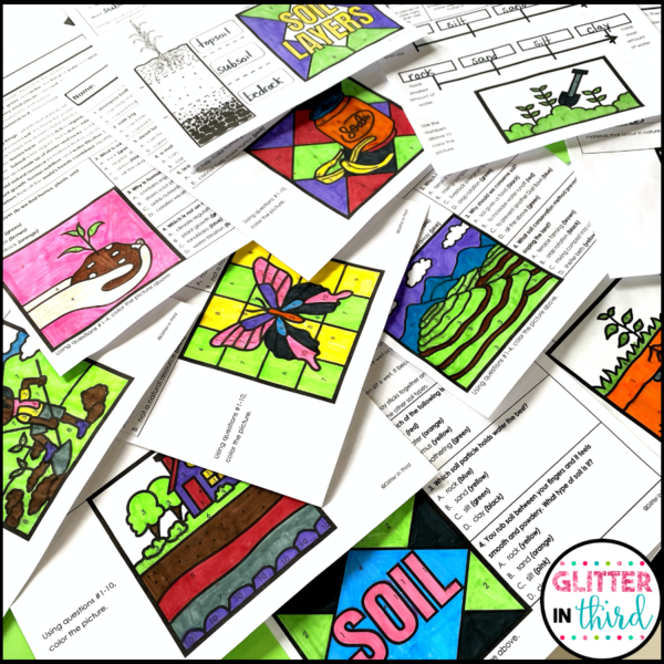 3rd Grade Science SOL Color-By-Number Worksheets BUNDLE