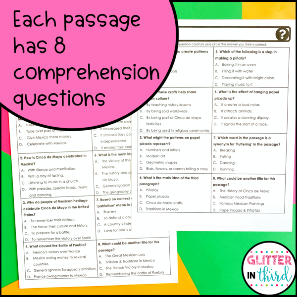 Cinco de Mayo Reading Comprehension Passages