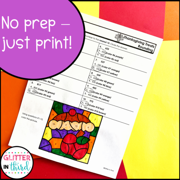 Holiday Math No Prep Worksheets Color By Number BUNDLE