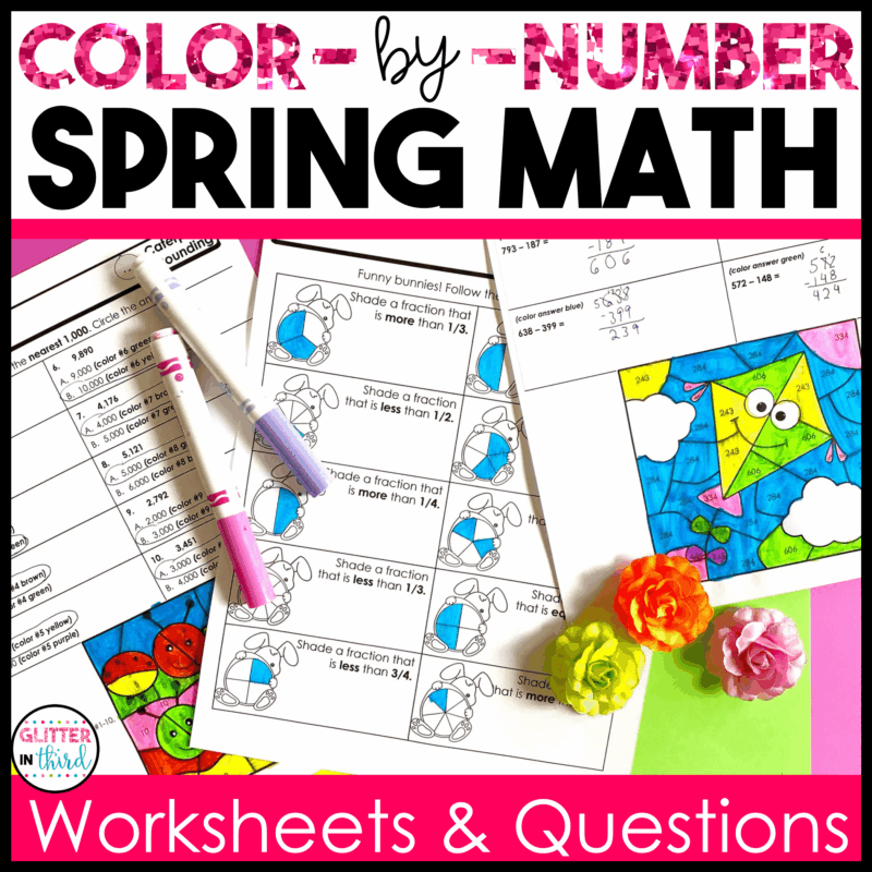 spring math math worksheets