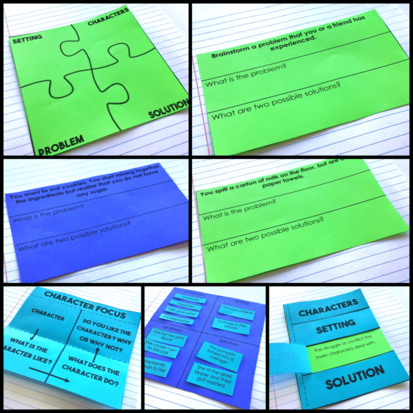 Story Elements Graphic Organizers & Interactive Notebook Activities