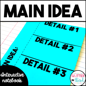 Main Idea & Supporting Details Graphic Organizers & Activities for Interactive Notebook