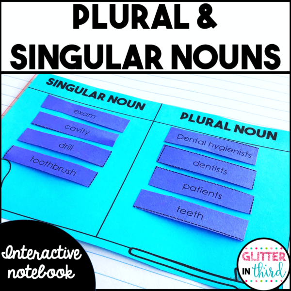 Singular and Plural Nouns Grammar Interactive Notebook Activities