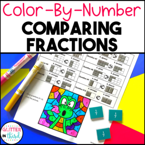 Comparing Fractions Color By Number Worksheets