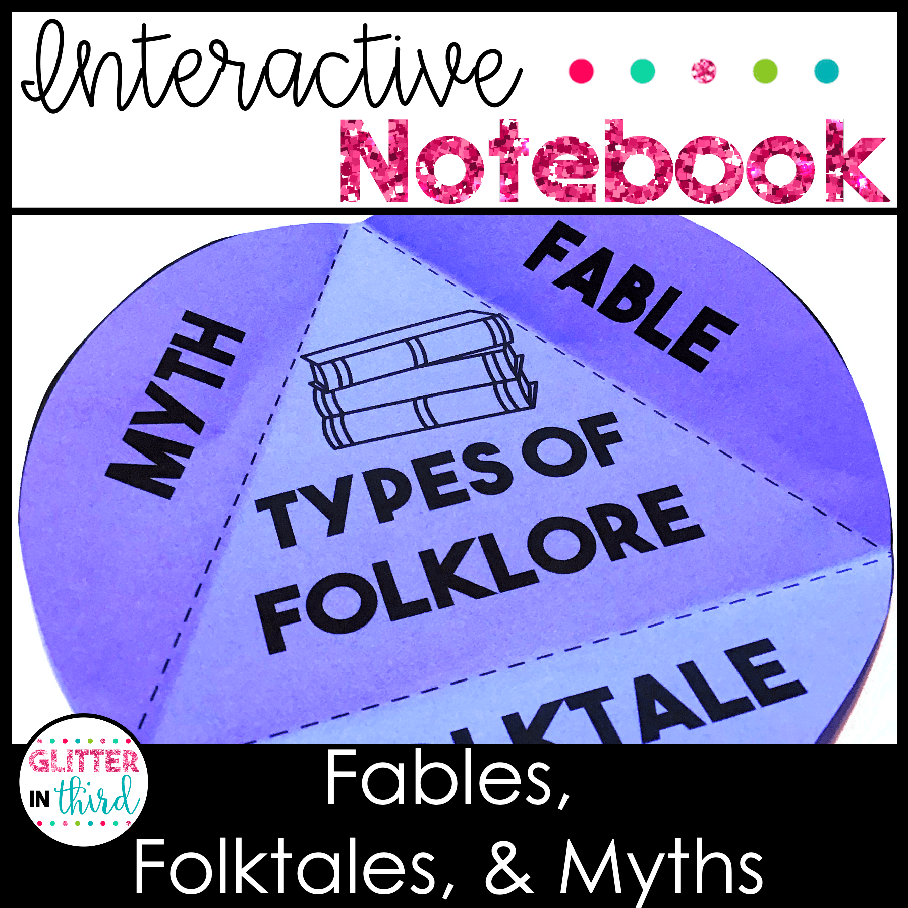 3rd Grade Fables, Folktales, Myths Graphic Organizers & Activities Interactive Notebook