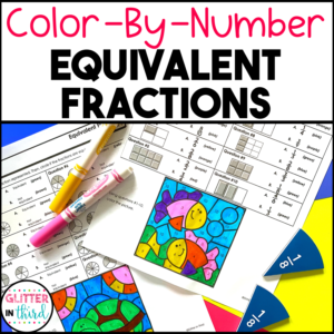 equivalent Fractions Color By Number Worksheets