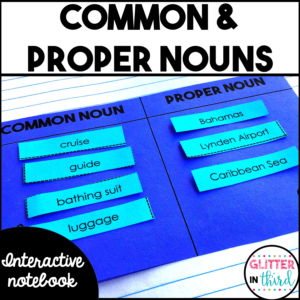 Common & Proper Nouns Grammar Interactive Notebook Activities