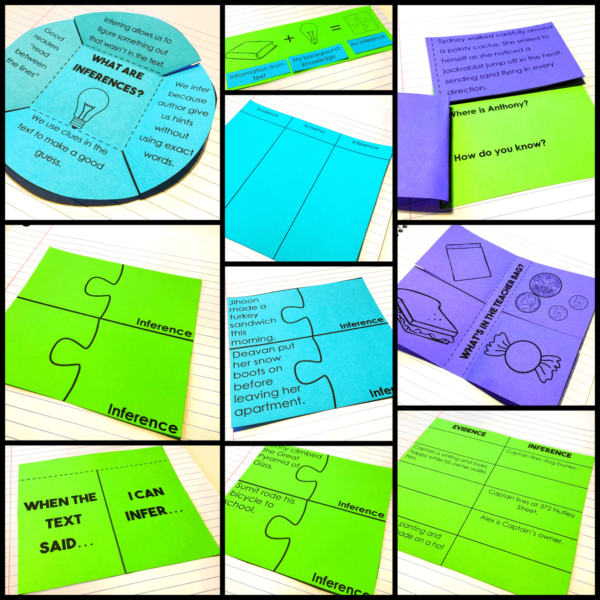 Making Inferences Activities Interactive Notebook 3rd Grade