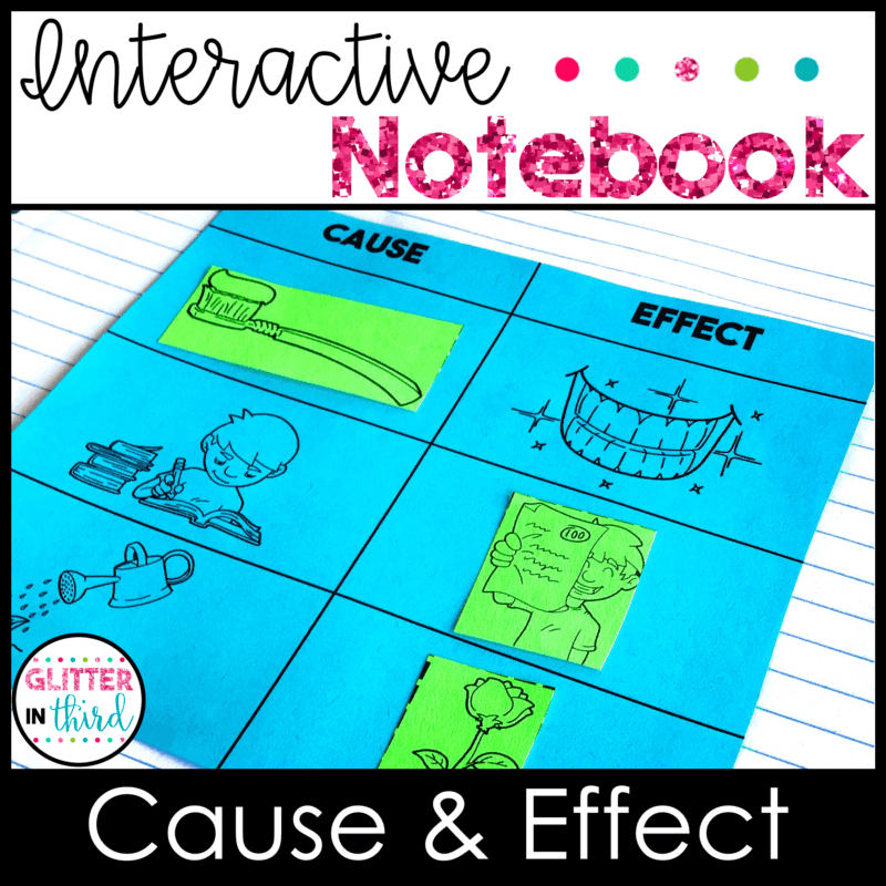 Cause and Effect Graphic Organizer Interactive Notebook Activities 3rd Grade