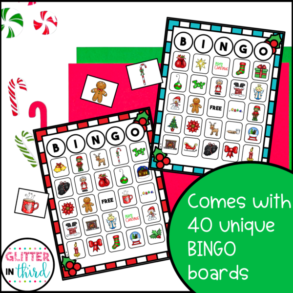 Christmas BINGO Game for Classroom & Family Party