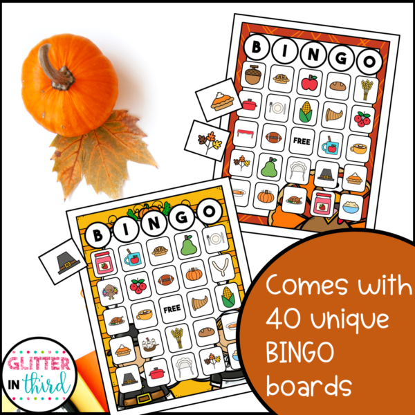 Thanksgiving BINGO Game Boards and Cards