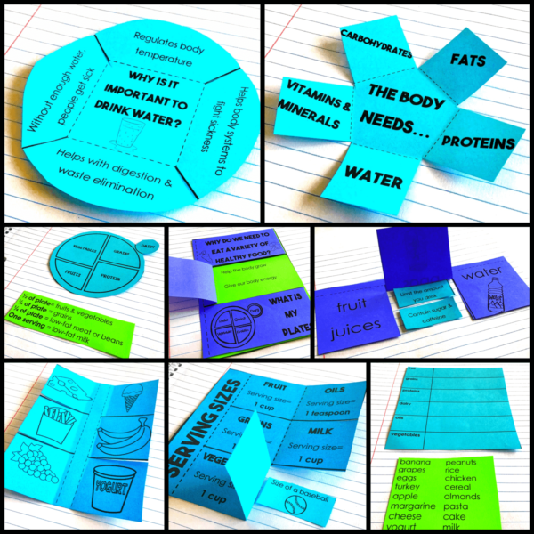 Healthy Eating and Nutrition Interactive Notebook Activities