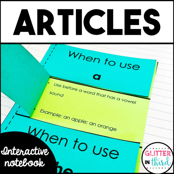 Articles A And The Grammar Interactive Notebook Activities