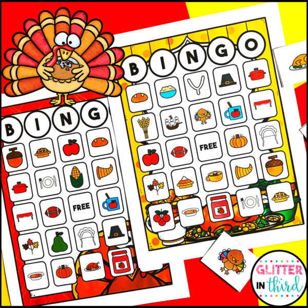 Thanksgiving BINGO Game Boards and Cards