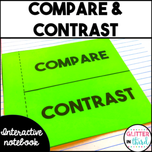 Compare and Contrast Graphic Organizer Interactive Notebook Activities