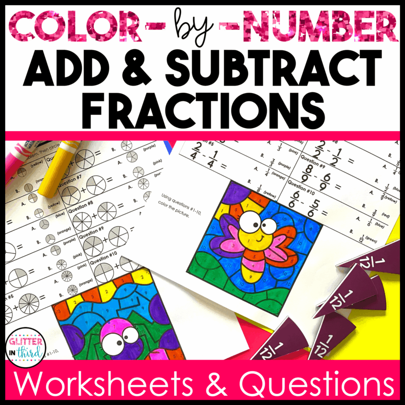 add subtract fractions 3rd math