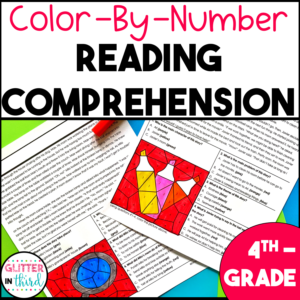 4th Grade Reading Comprehension Passages and Questions Color By Number Worksheets