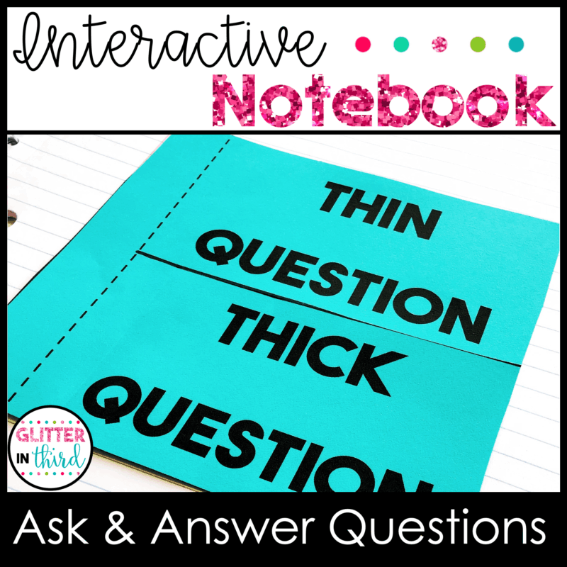 Ask and Answer Questions Reading Interactive Notebook Activities 3rd Grade