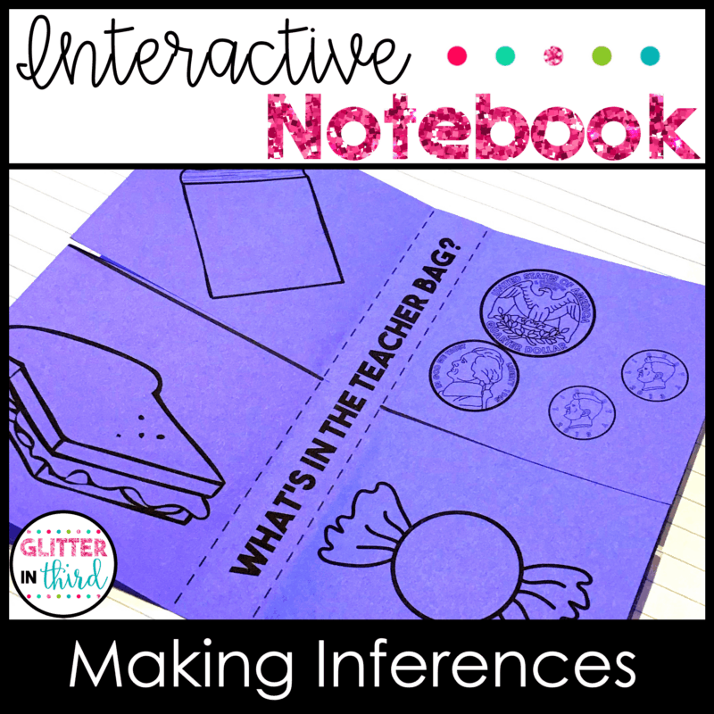 Making Inferences Activities & Graphic Organizer Interactive Notebook 3rd Grade