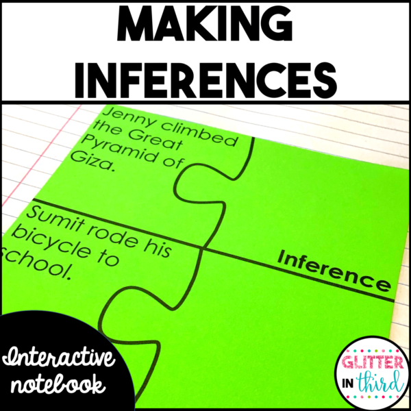 Making Inferences Activities Interactive Notebook 3rd Grade