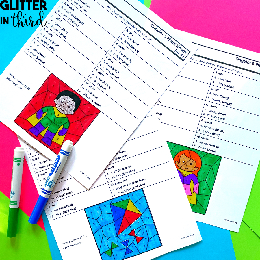 singular plural nouns worksheets