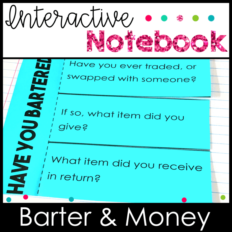 Barter, Trade, and Money Activities & Sort for Interactive Notebook SOL Social Studies