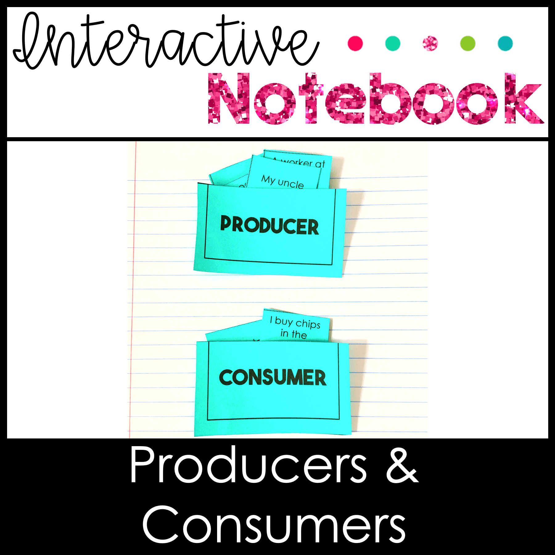Producers and Consumers Activities & Sort for Interactive Notebook social studies sol