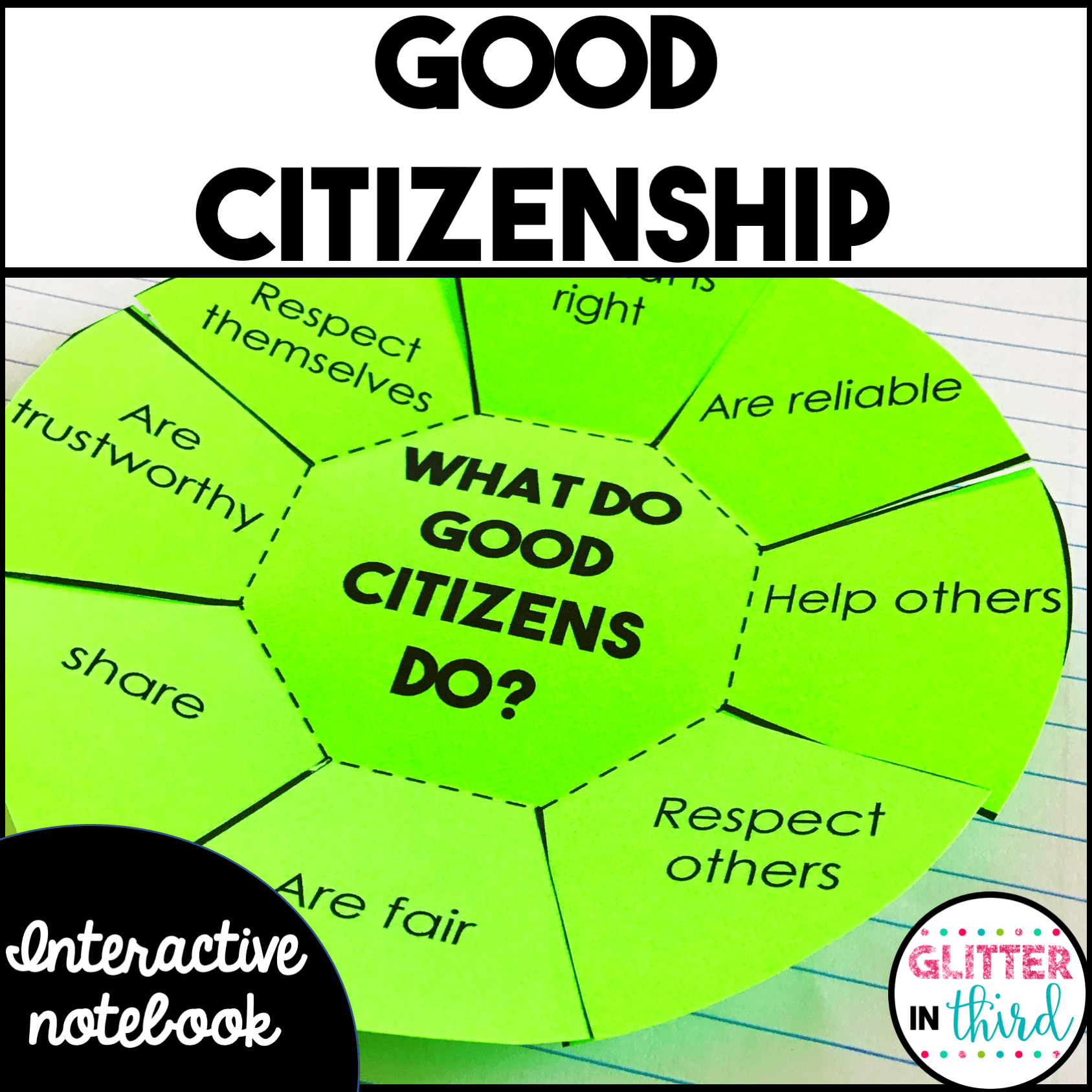 Good Citizenship Being A Good Citizen Interactive Notebook Activities