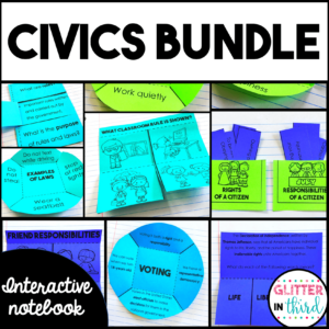 Civics & Government Activities Interactive Notebook for 3rd Grade