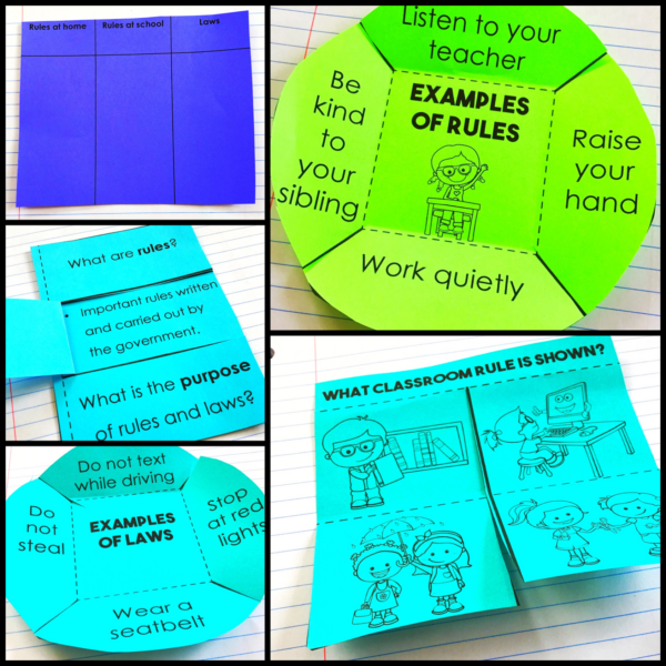 Rules & Laws Interactive Notebook Activities