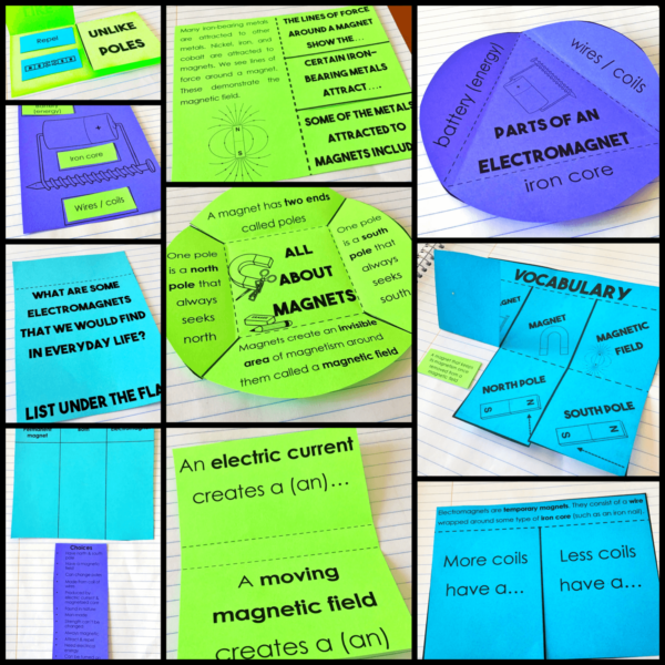 Electromagnets Activities Interactive Notebook