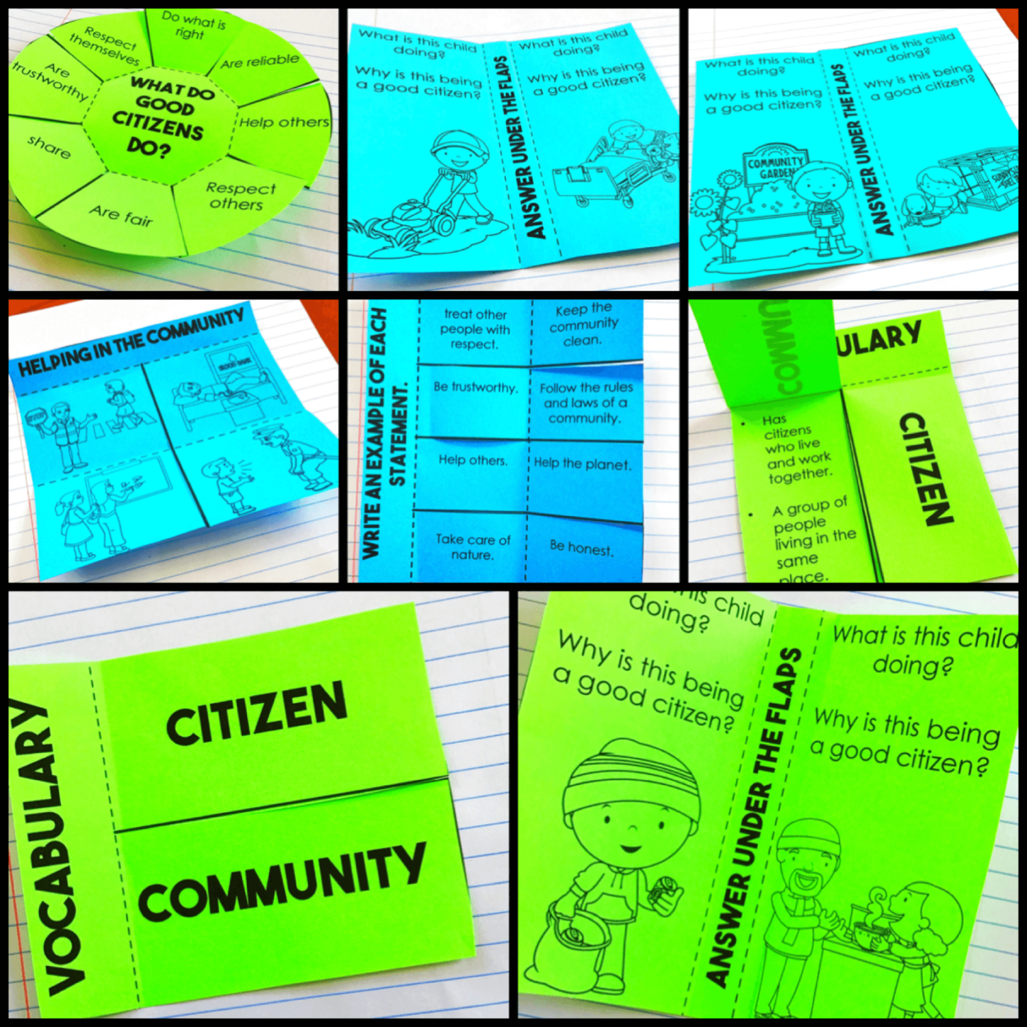 Good Citizenship Being A Good Citizen Interactive Notebook Activities ...