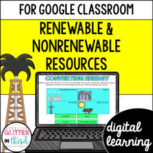 Renewable & Nonrenewable Resources Activities & Reading Passages for Google Classroom