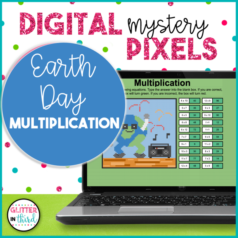 Earth Day multiplication pixel art