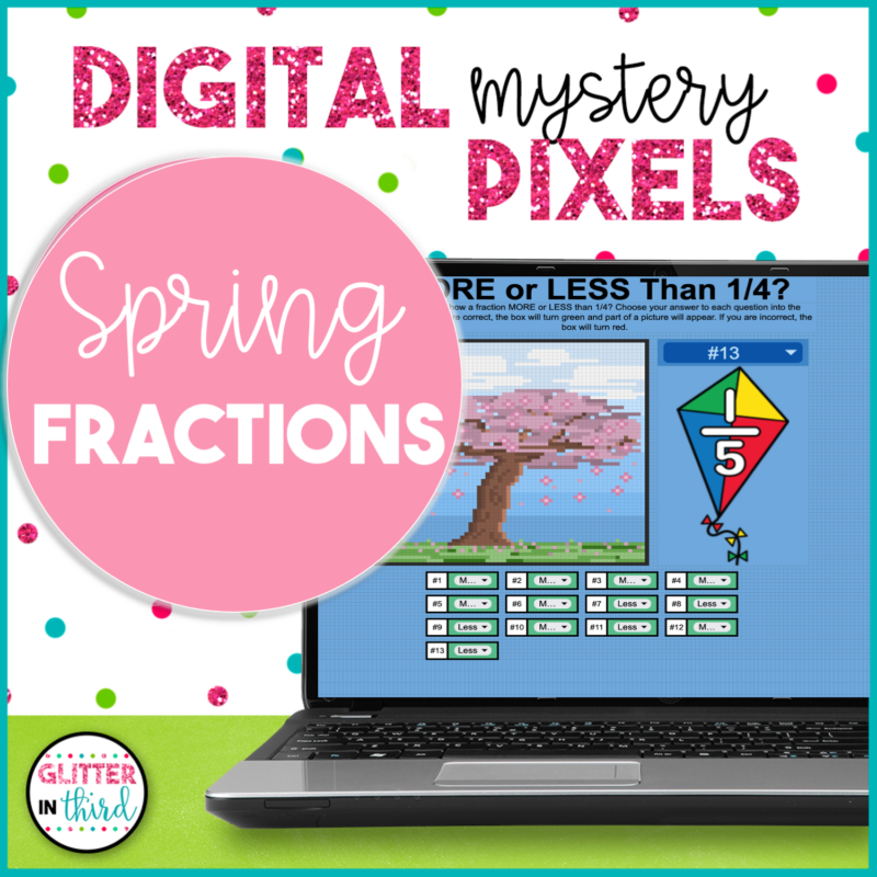 Spring Benchmark & Comparing Fractions Pixel Art