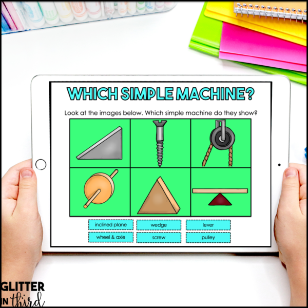 Simple Machines Activities & Reading Passages for Google Classroom