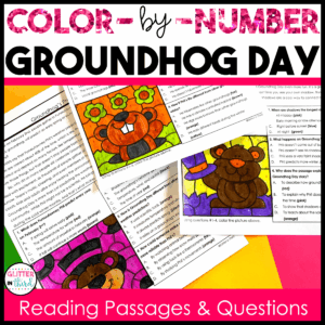 groundhog day color by number reading passages 3rd