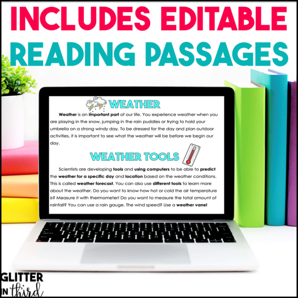 2nd Grade Weather Activities & Reading Passages for Google Classroom