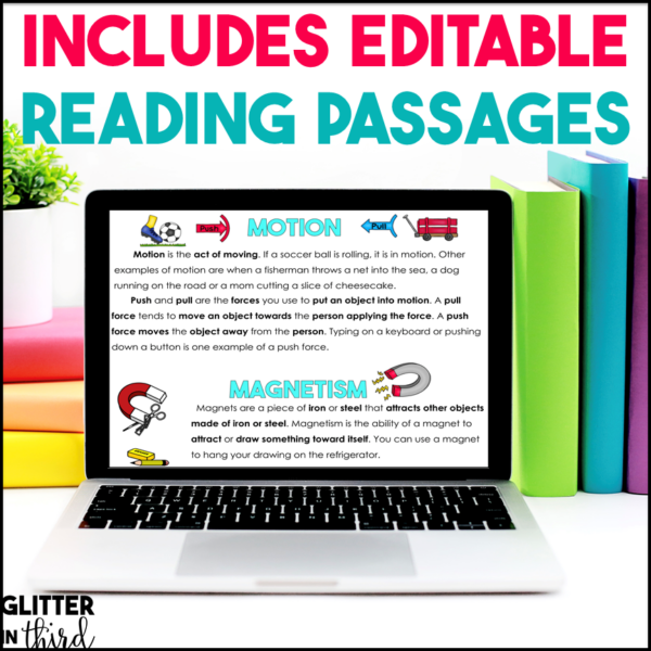 2nd Grade Force & Motion Activities & Reading Passages for Google Classroom