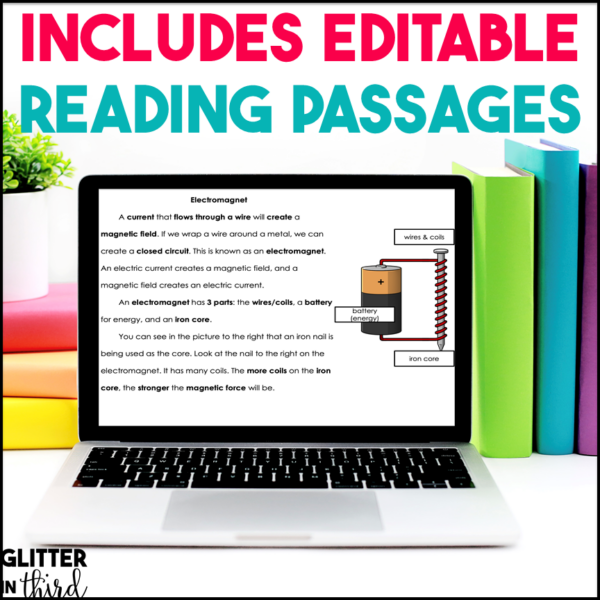 Electromagnets Activities & Reading Passages for Google Classroom