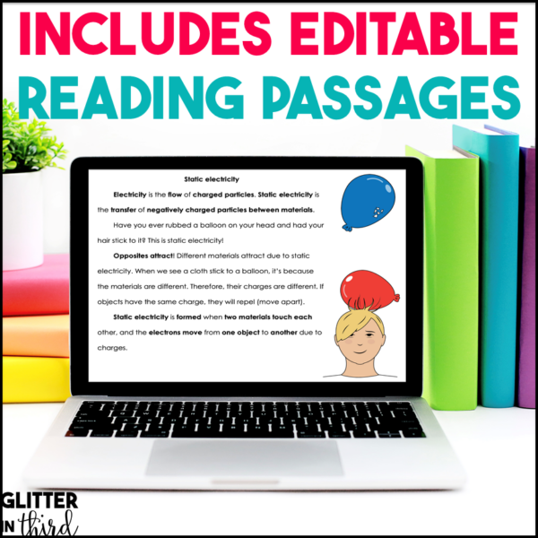 Static Electricity Activities & Reading Passages for Google Classroom