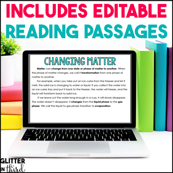 States of Matter Activities & Reading Passages for Google Classroom